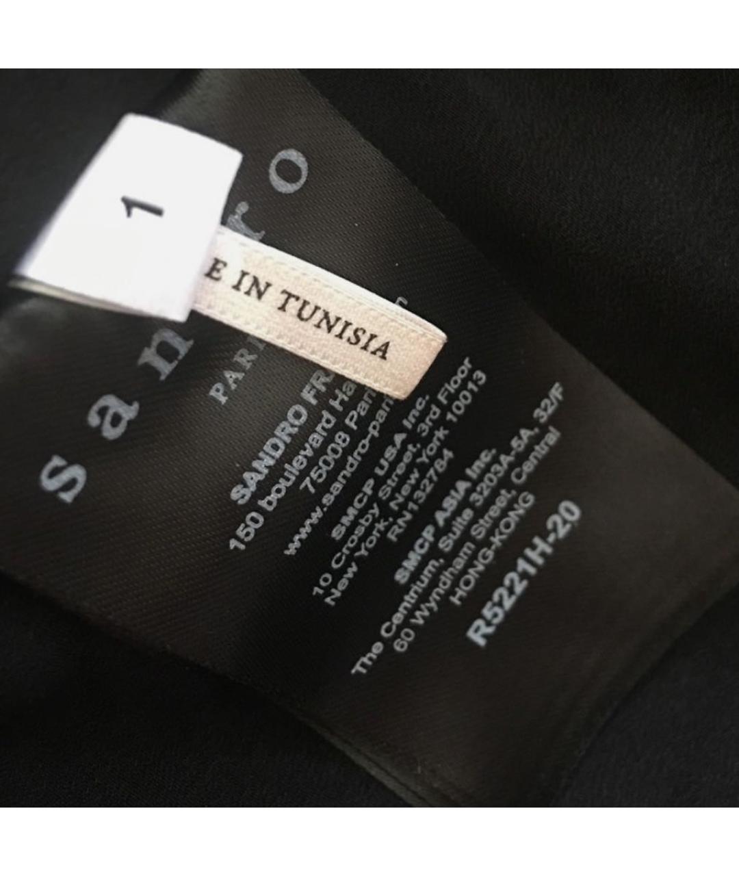 SANDRO Черное кружевное коктейльное платье, фото 7