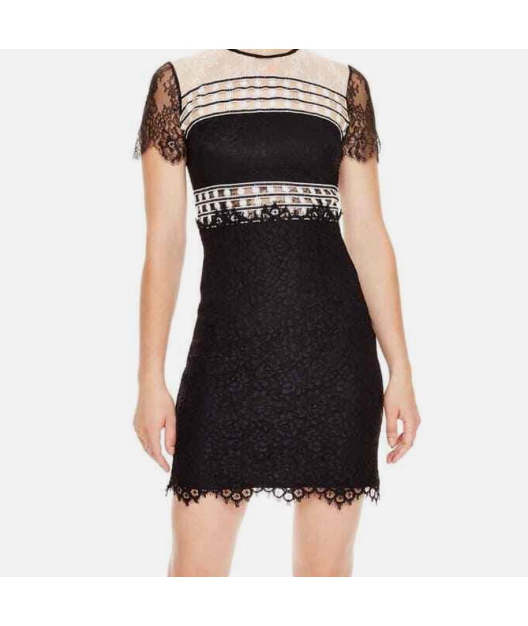 SANDRO Черное кружевное коктейльное платье, фото 2