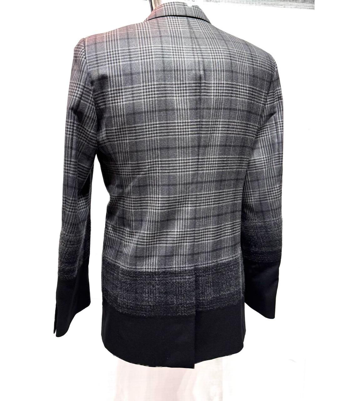 ALEXANDER MCQUEEN Серый шерстяной пиджак, фото 2