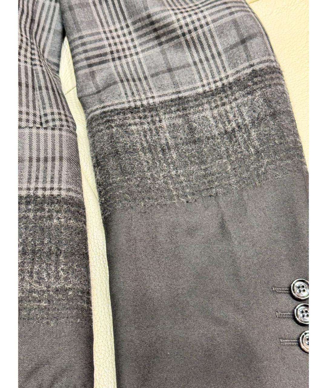 ALEXANDER MCQUEEN Серый шерстяной пиджак, фото 5