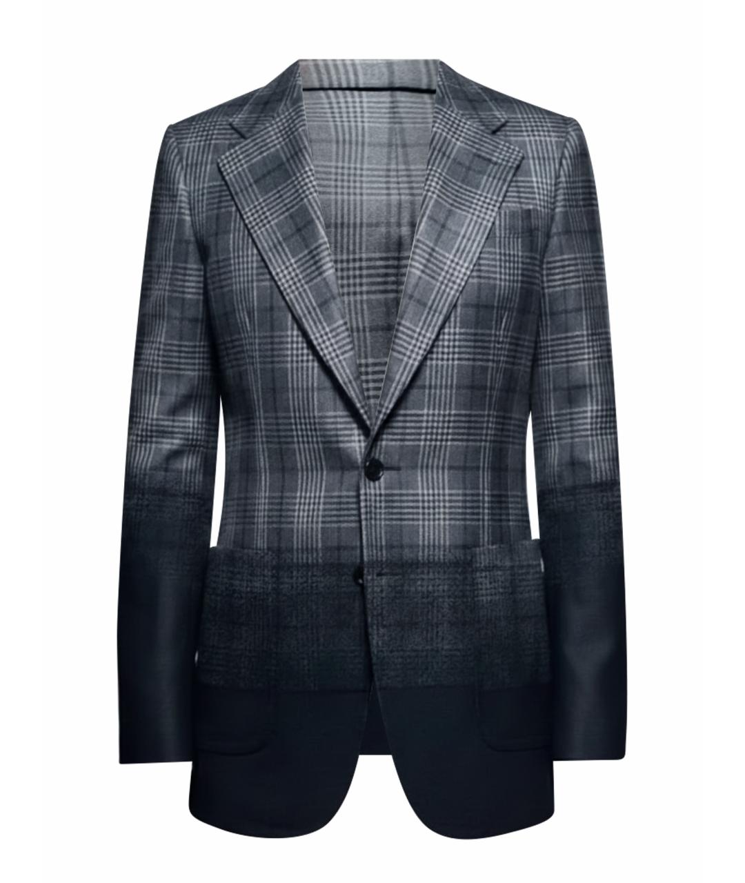 ALEXANDER MCQUEEN Серый шерстяной пиджак, фото 1