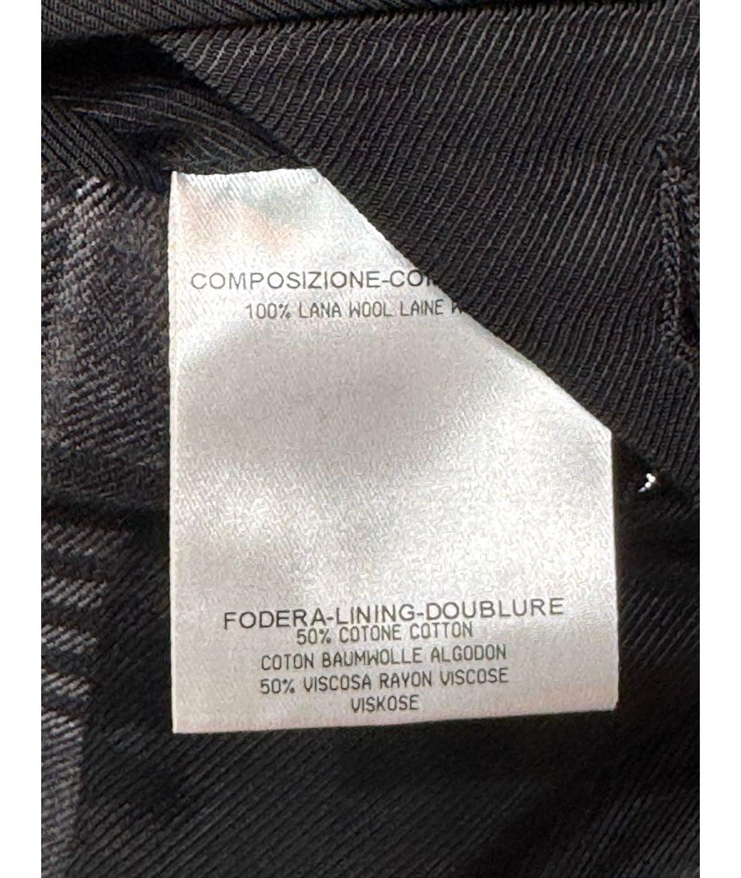 ALEXANDER MCQUEEN Серый шерстяной пиджак, фото 7