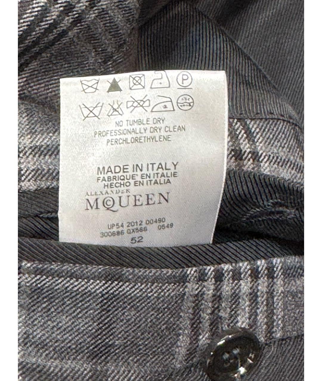 ALEXANDER MCQUEEN Серый шерстяной пиджак, фото 4