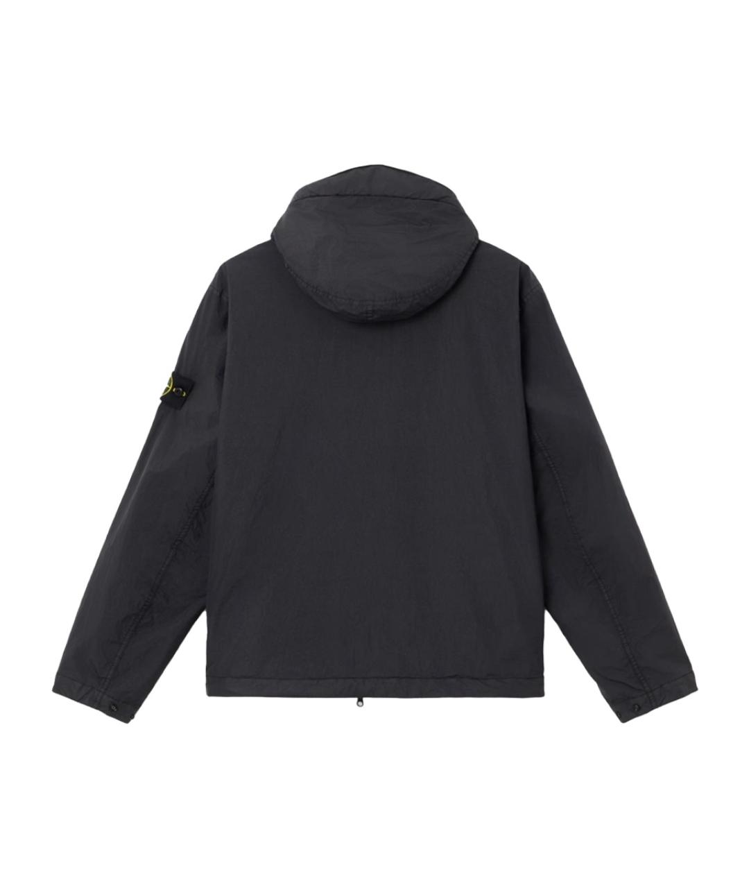 STONE ISLAND Черная полиамидовая куртка, фото 2