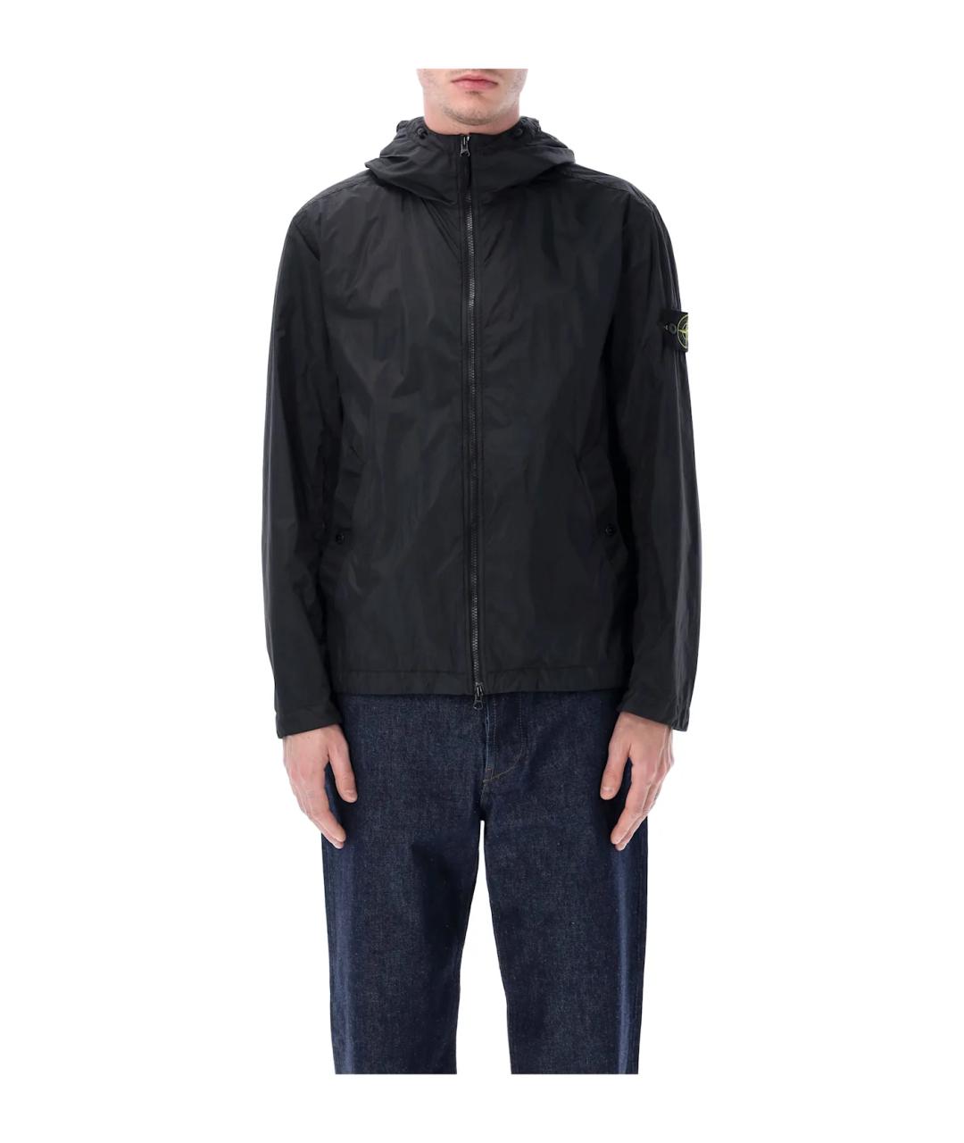 STONE ISLAND Черная полиамидовая куртка, фото 4