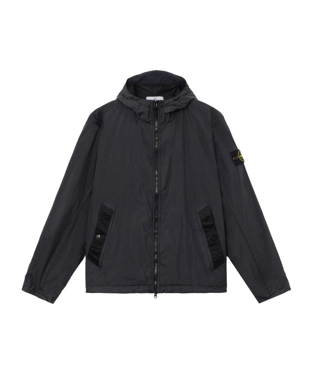 STONE ISLAND Черная полиамидовая куртка, фото 1
