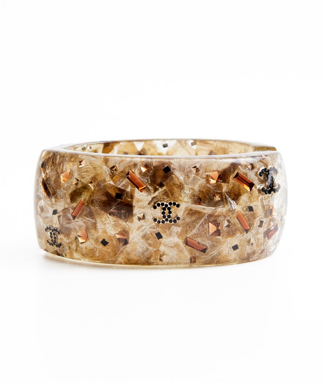 CHANEL Золотой пластиковый браслет, фото 4