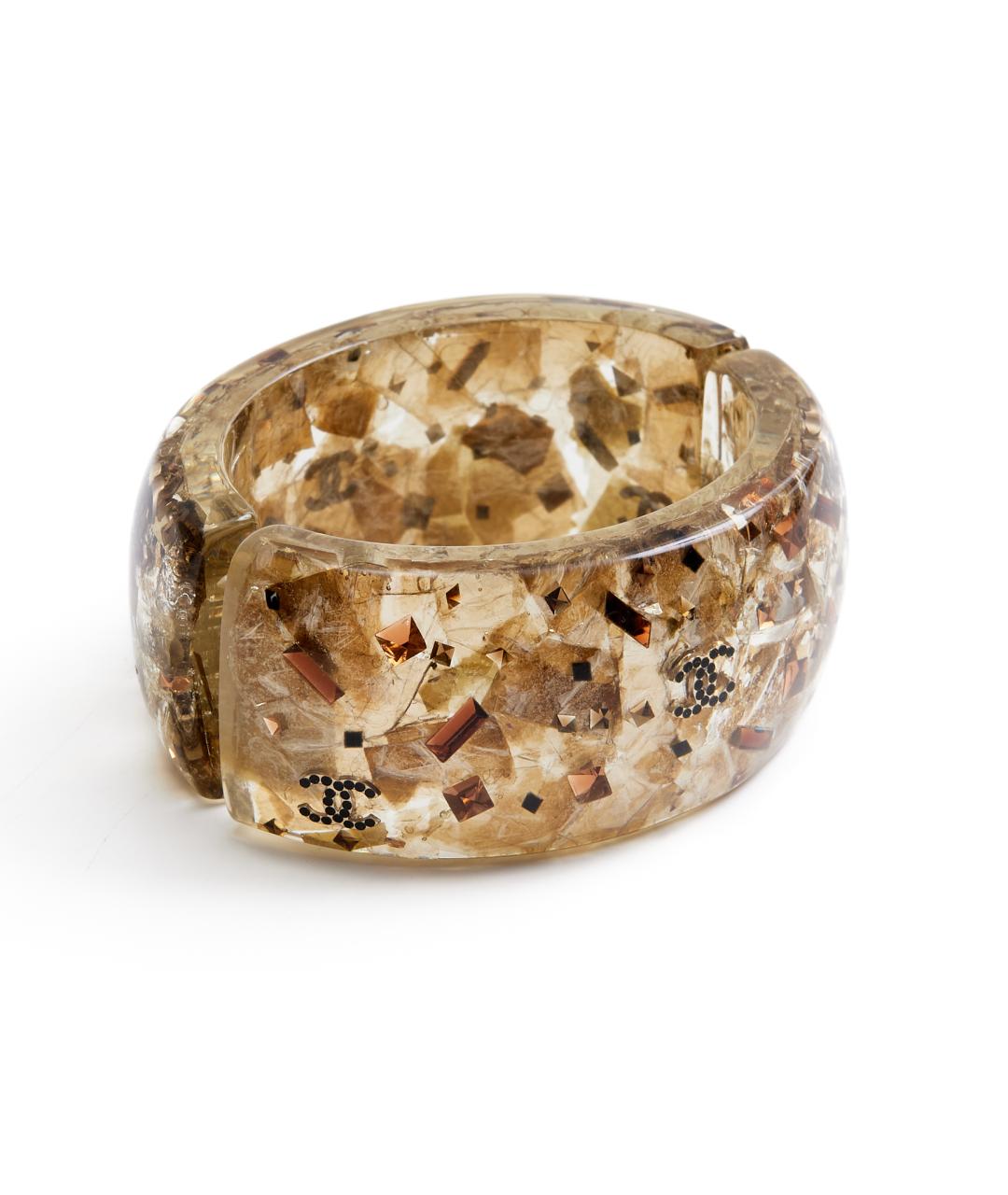 CHANEL Золотой пластиковый браслет, фото 2