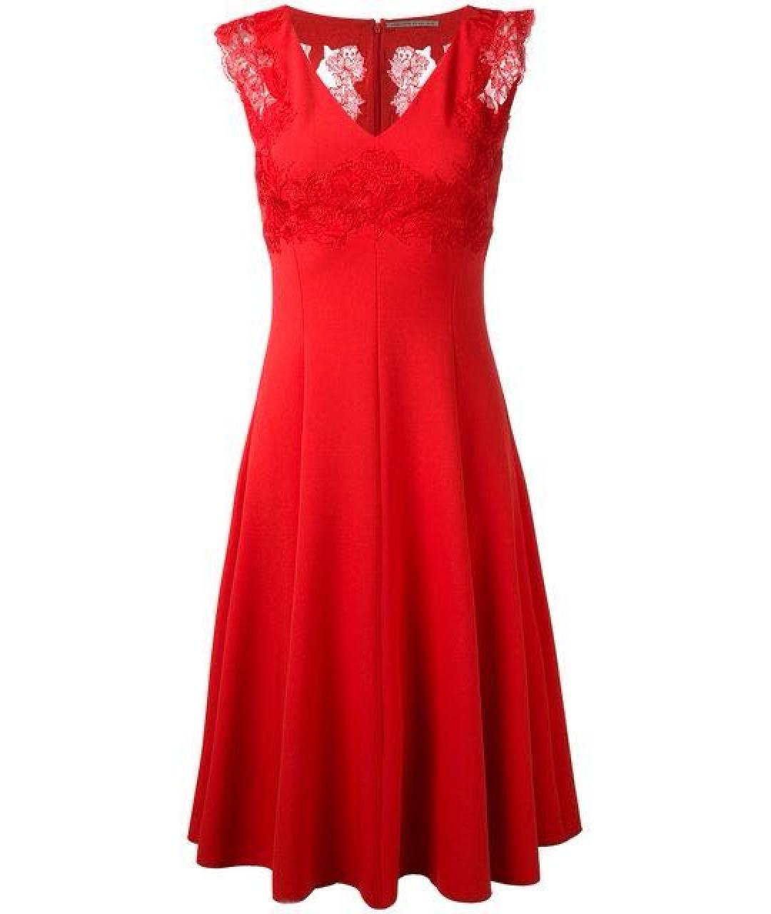 ERMANNO SCERVINO Красное полиэстеровое вечернее платье, фото 9