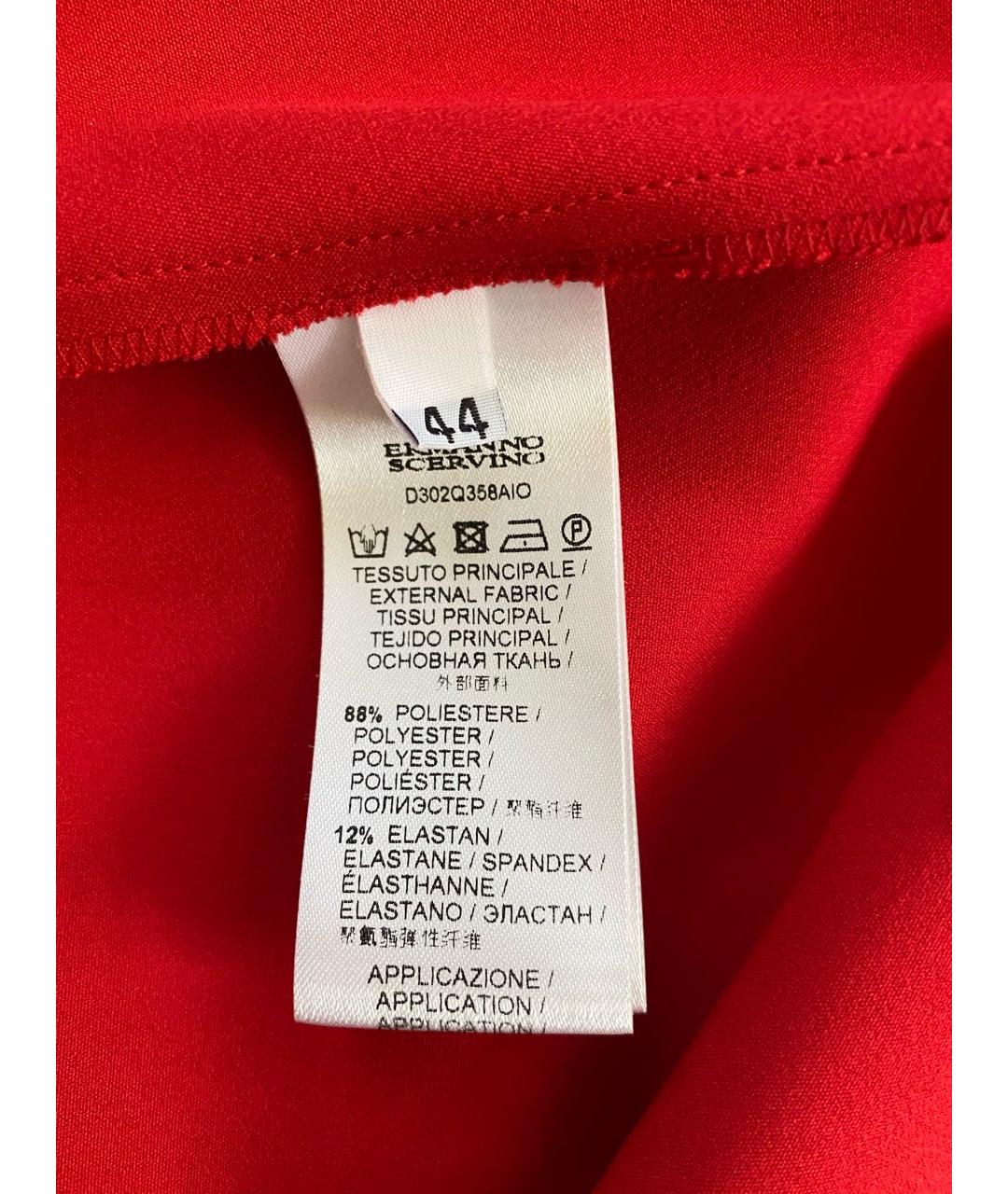 ERMANNO SCERVINO Красное полиэстеровое вечернее платье, фото 5
