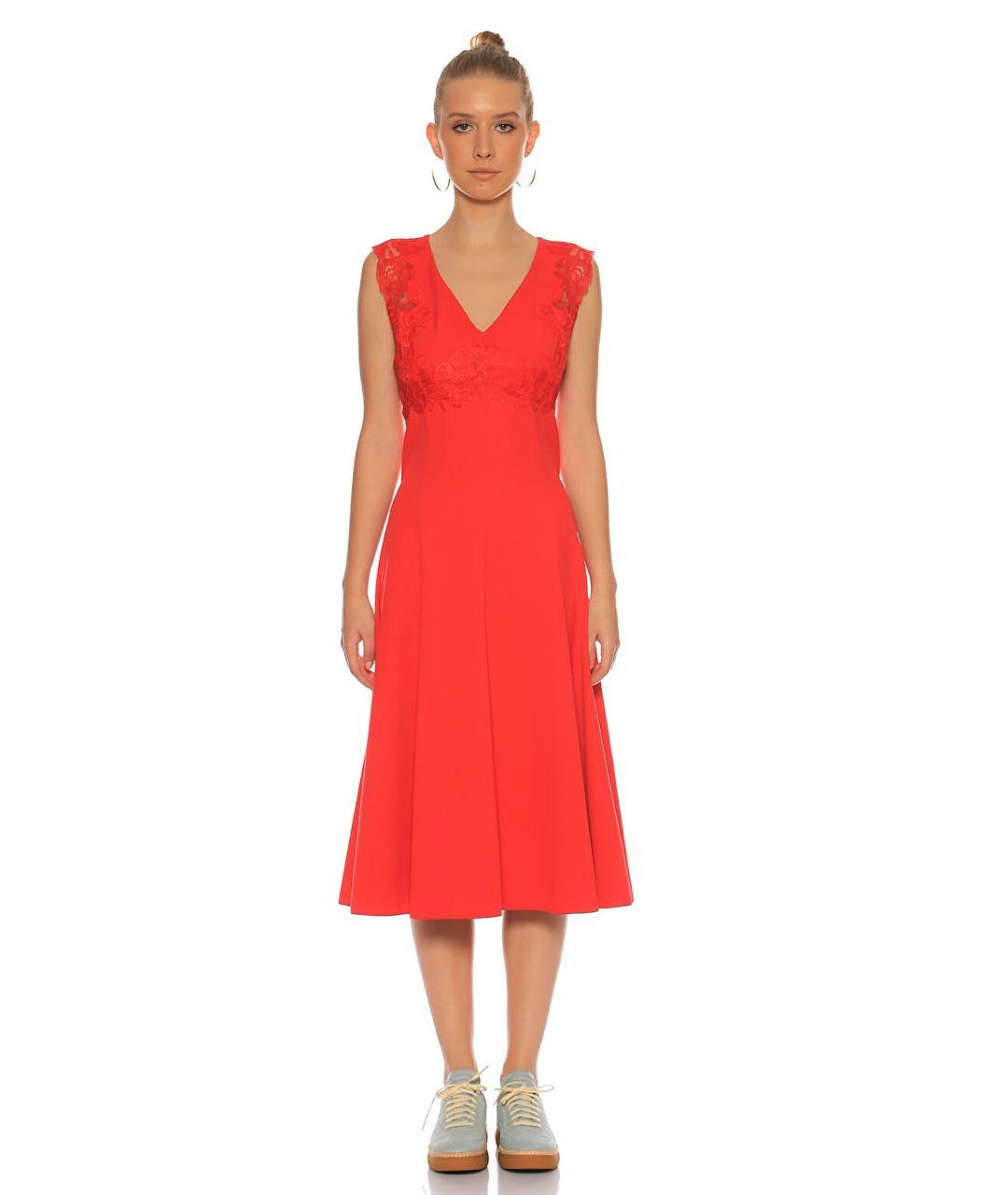 ERMANNO SCERVINO Красное полиэстеровое вечернее платье, фото 6