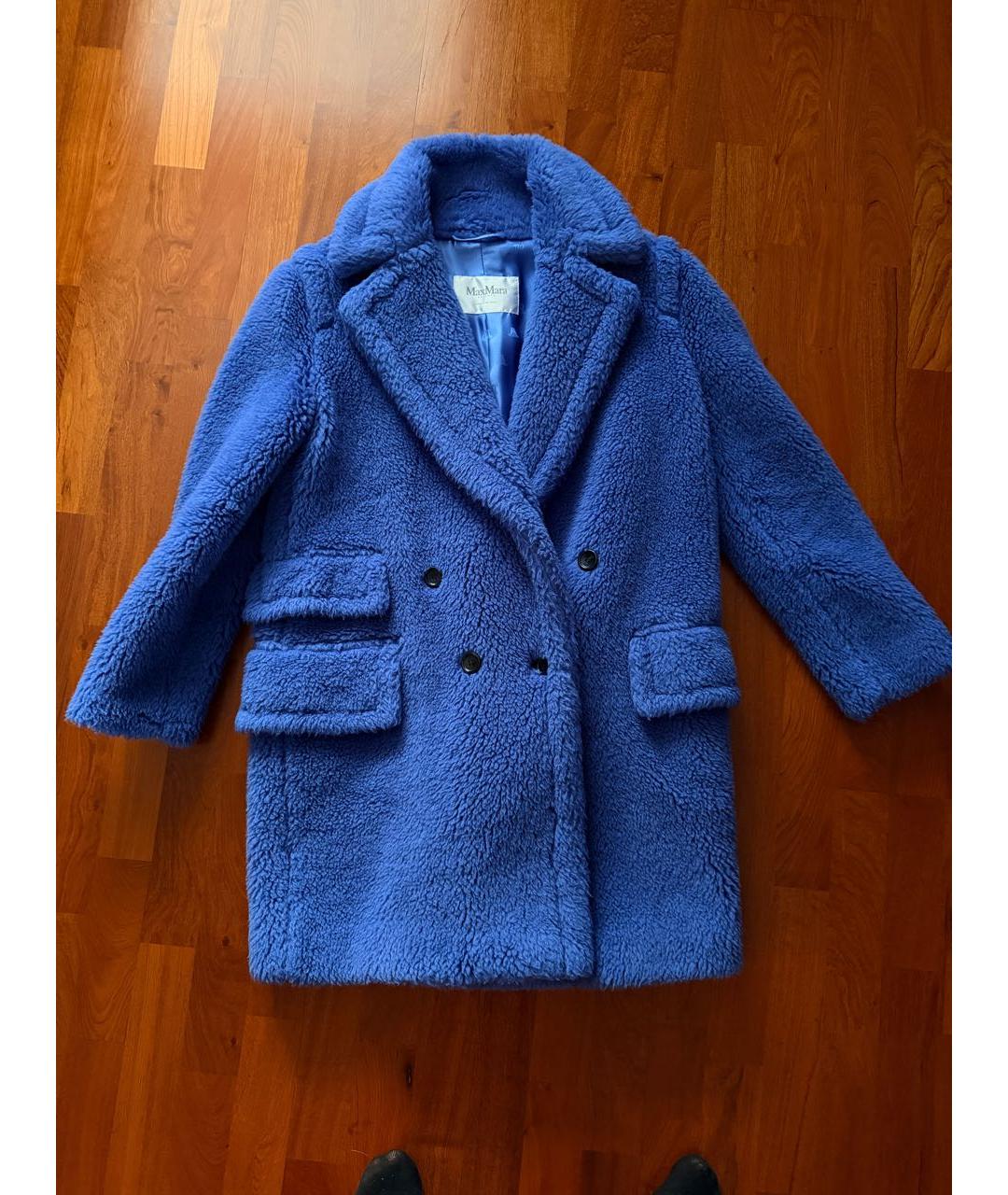 MAX MARA Синее шерстяное пальто, фото 7