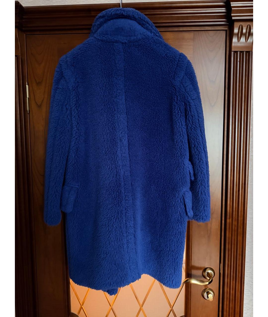 MAX MARA Синее шерстяное пальто, фото 2