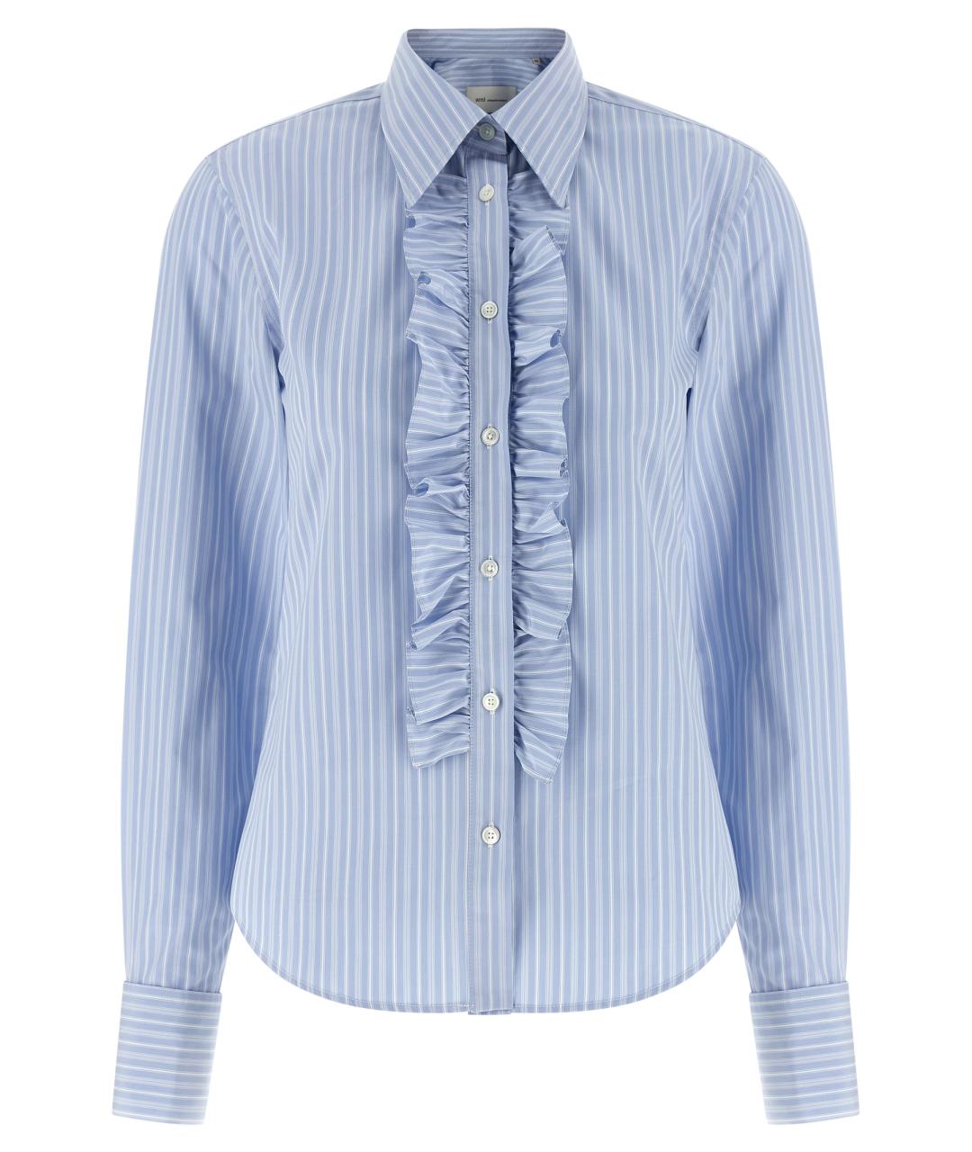 Ami Paris Голубая хлопковая рубашка, фото 1