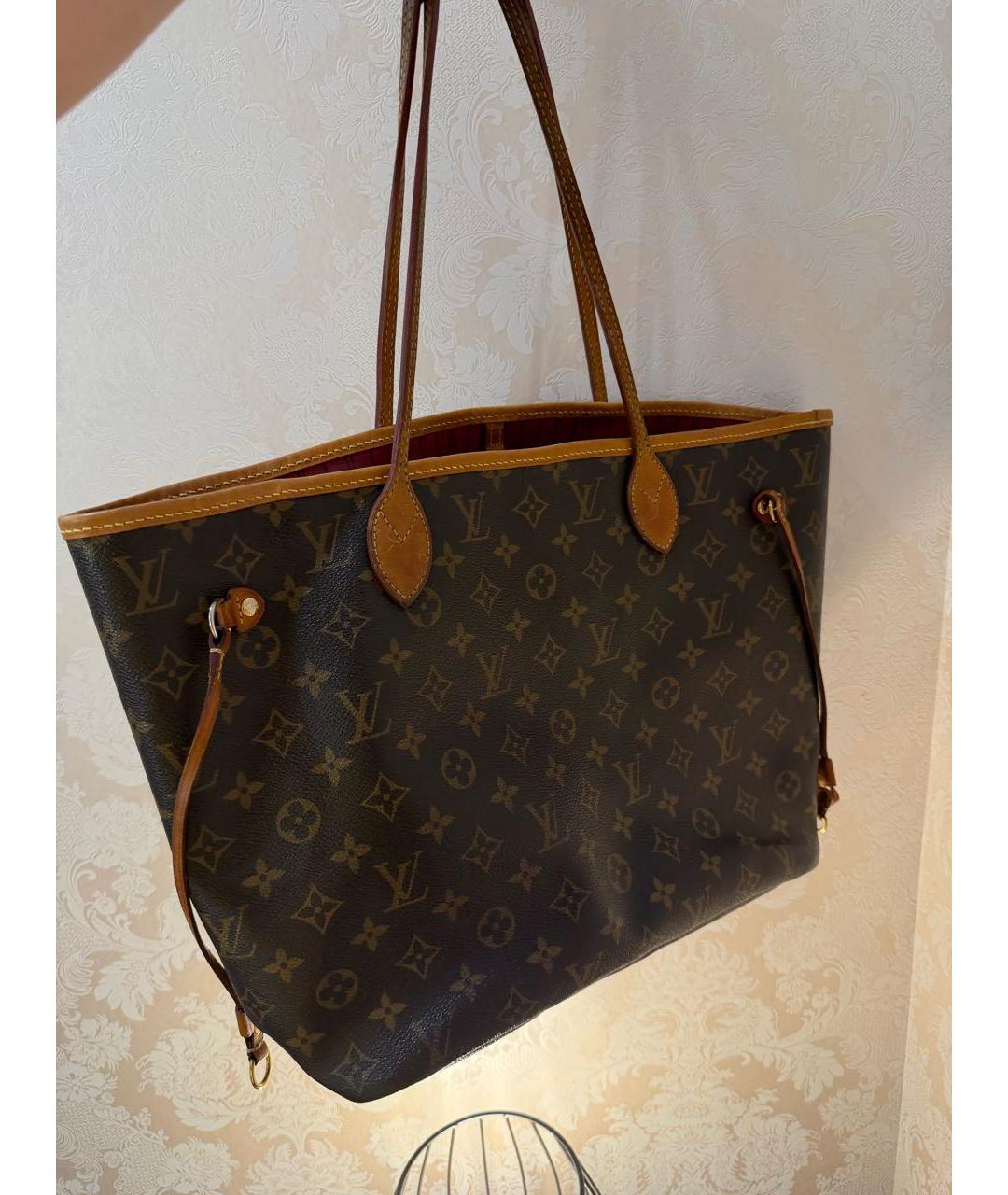 LOUIS VUITTON Коричневая сумка тоут, фото 3