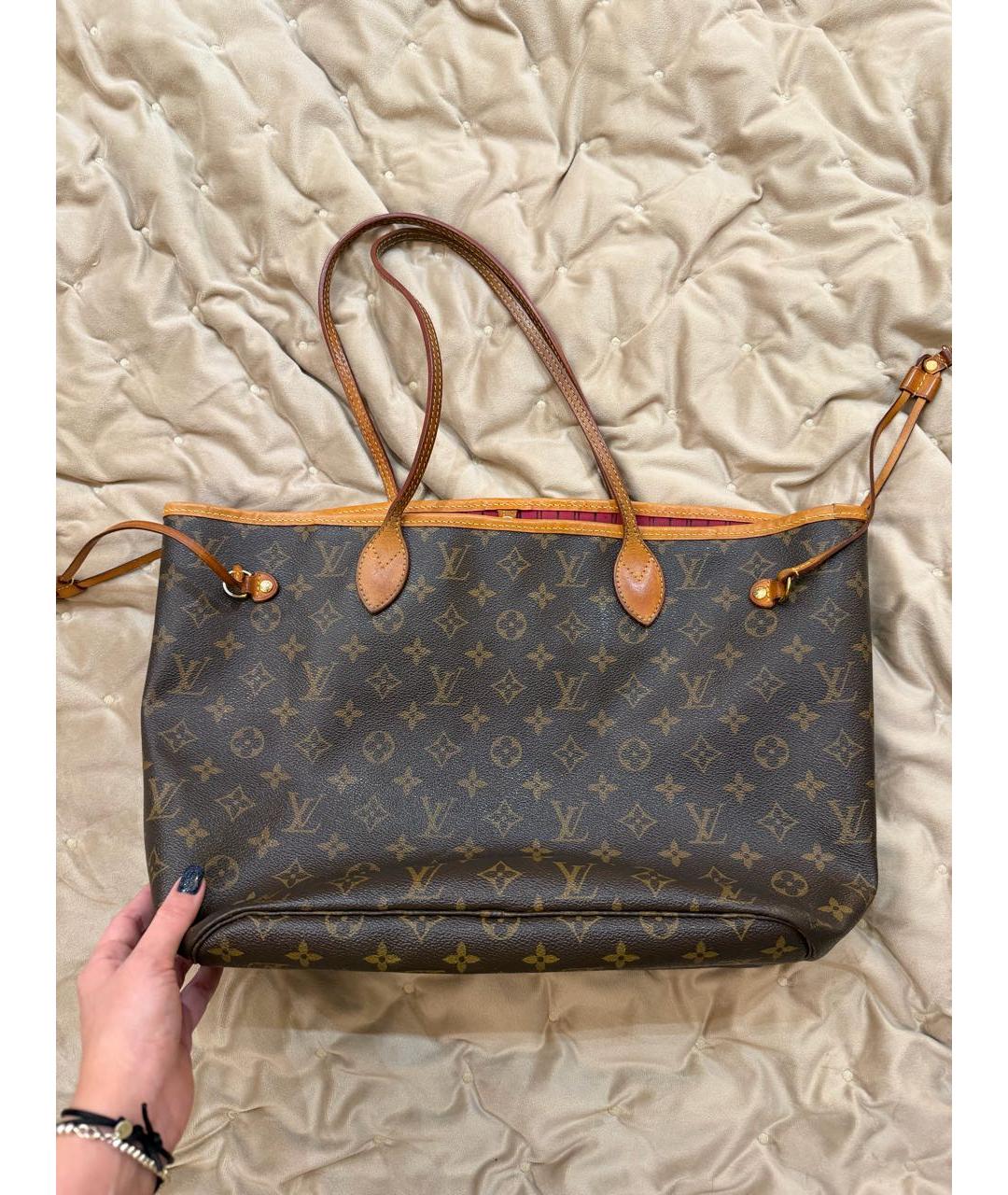 LOUIS VUITTON Коричневая сумка тоут, фото 7