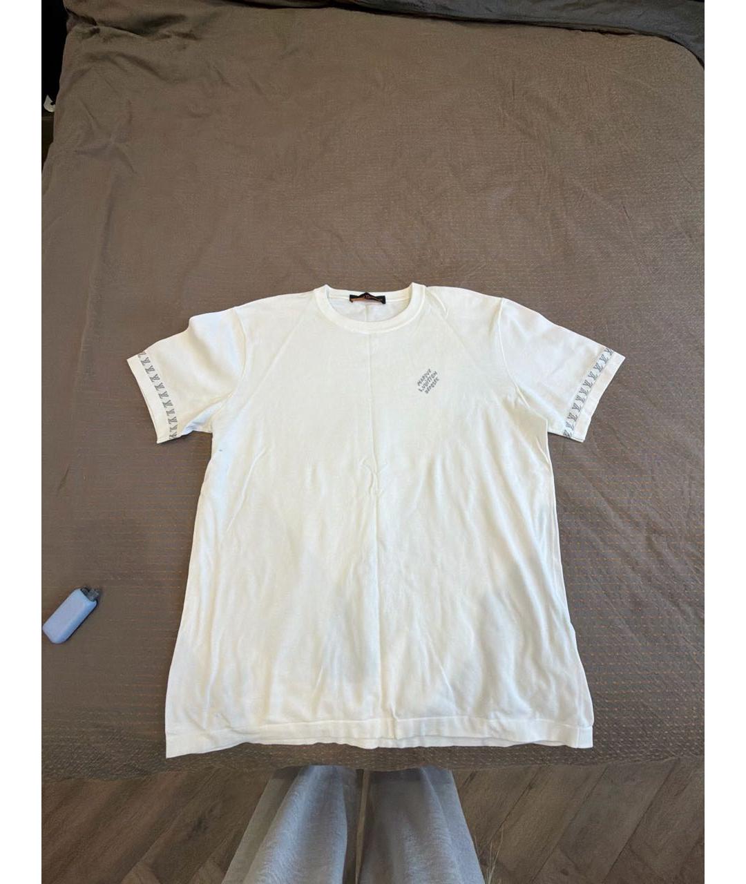 LOUIS VUITTON Белая хлопковая футболка, фото 8