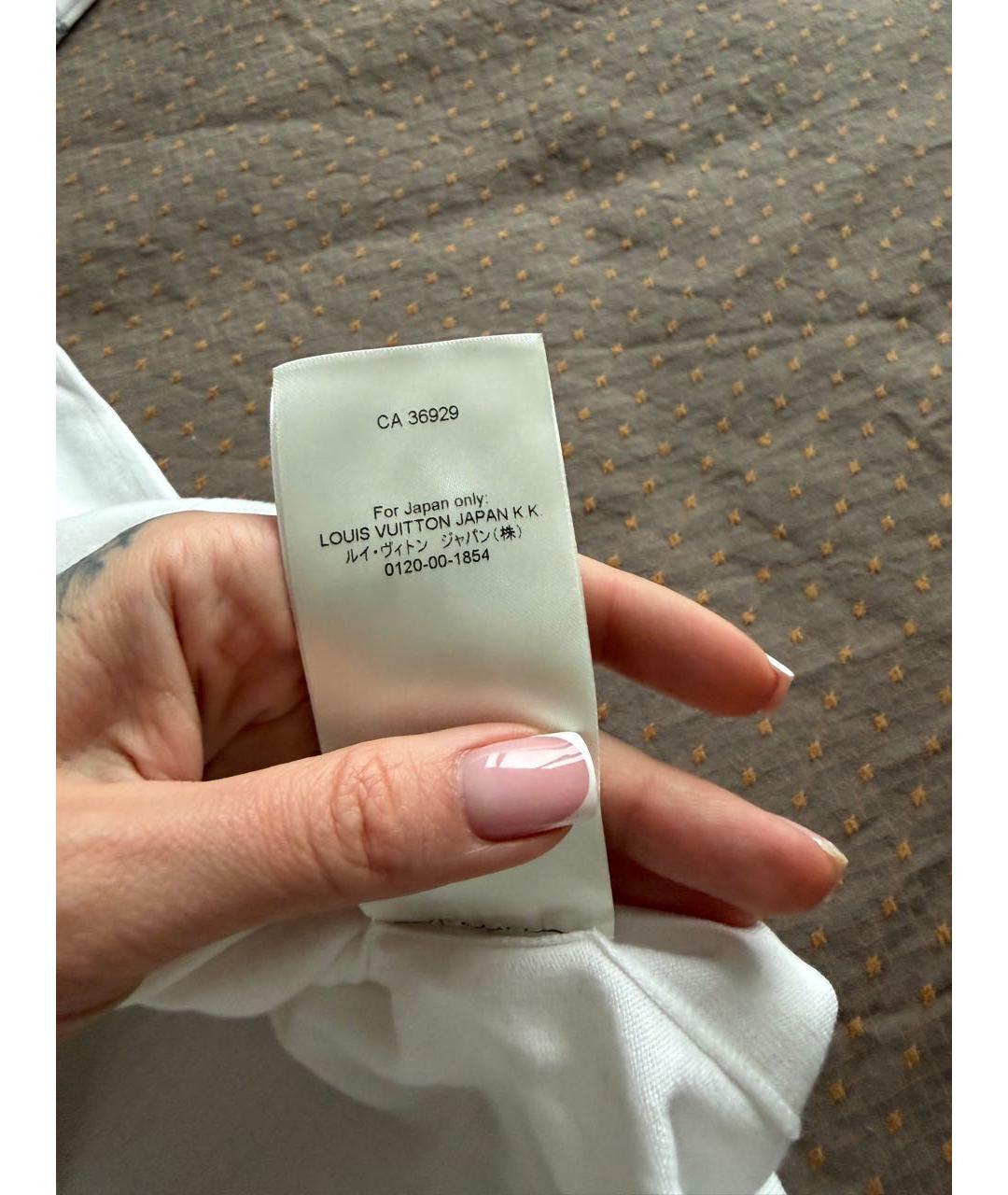 LOUIS VUITTON Белая хлопковая футболка, фото 6