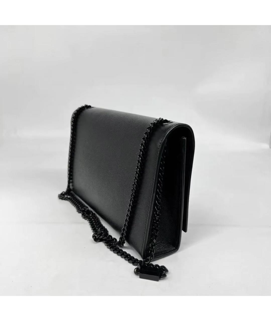 SAINT LAURENT Черная кожаная сумка через плечо, фото 6