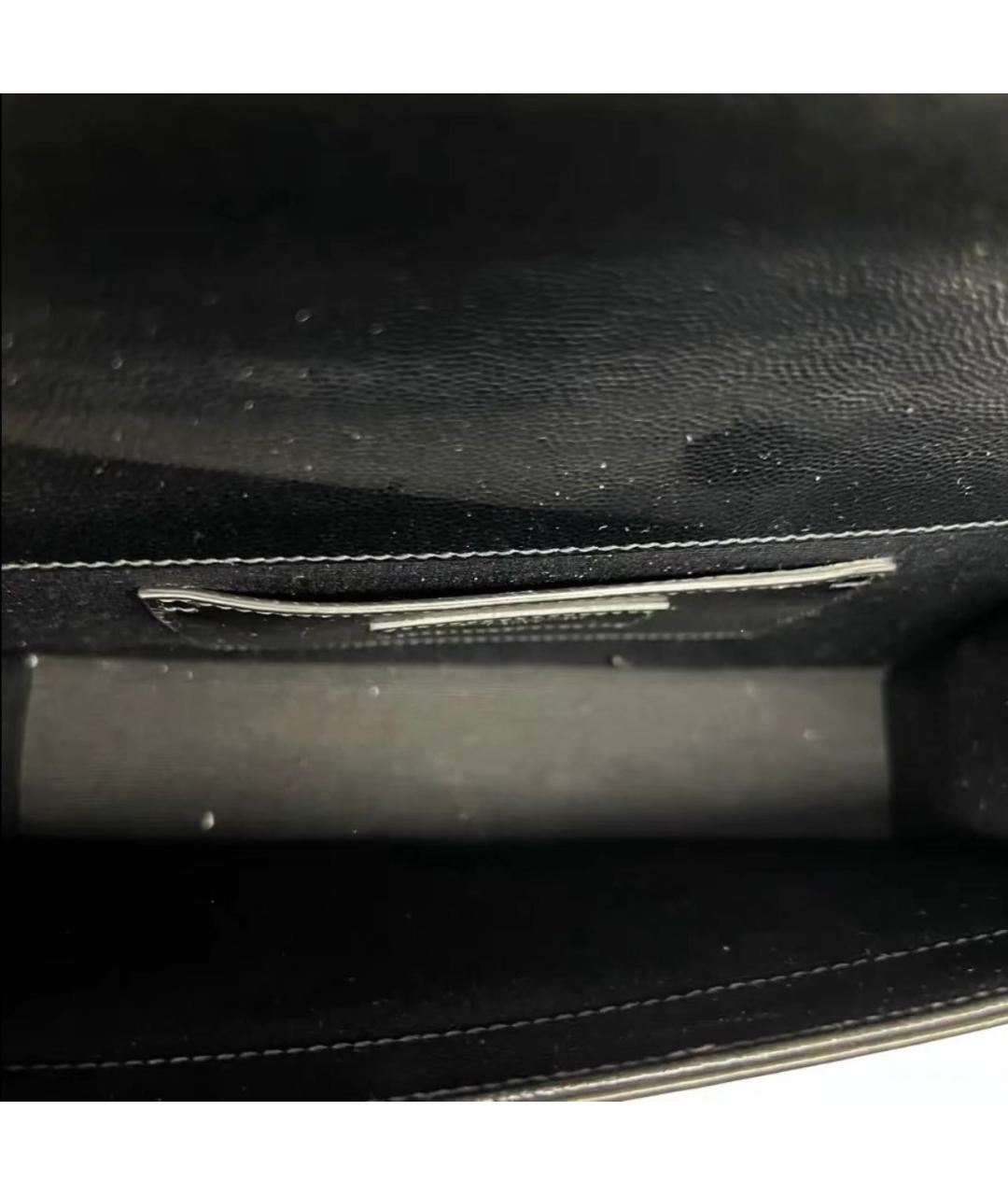 SAINT LAURENT Черная кожаная сумка через плечо, фото 5