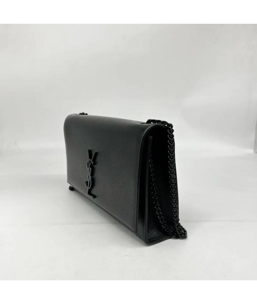 SAINT LAURENT Черная кожаная сумка через плечо, фото 4