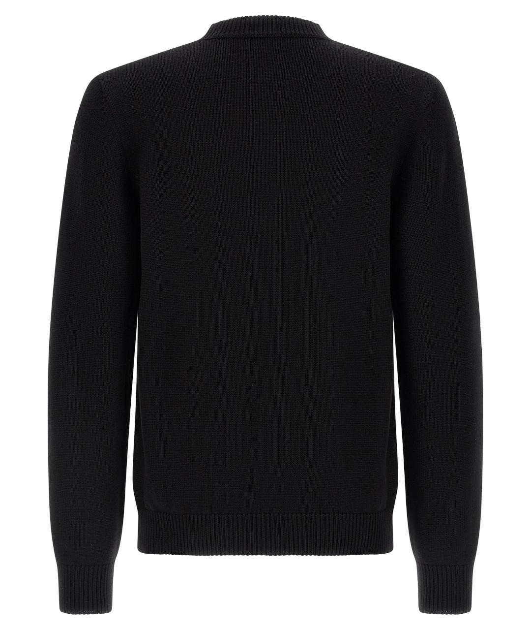 FENDI Черный шерстяной джемпер / свитер, фото 2