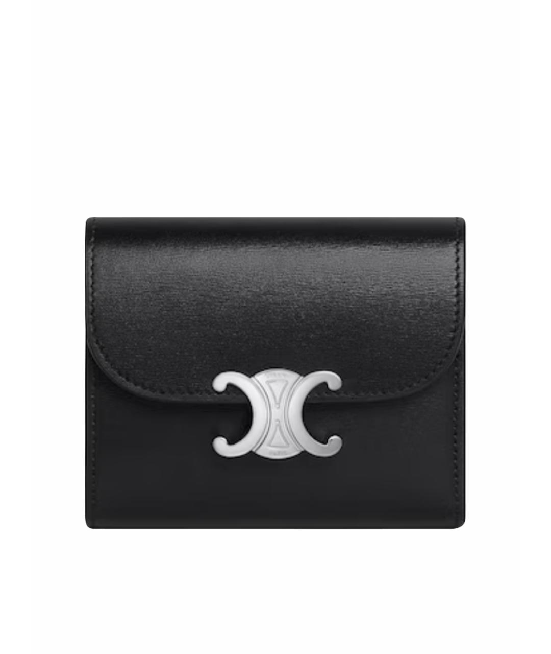 CELINE Черный кожаный кошелек, фото 5