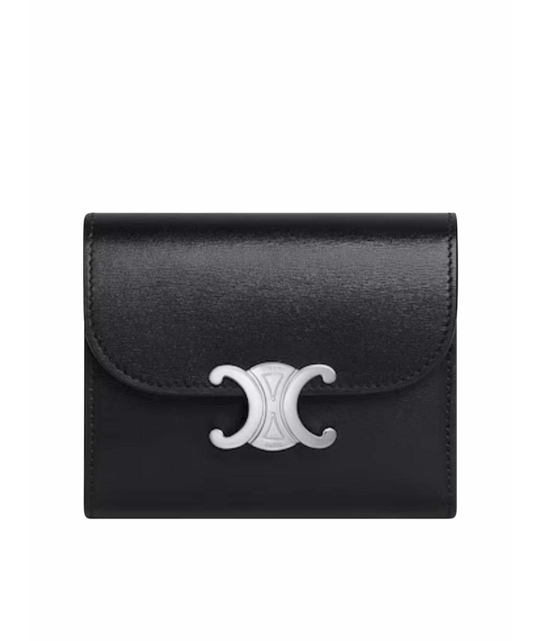 CELINE Черный кожаный кошелек, фото 1