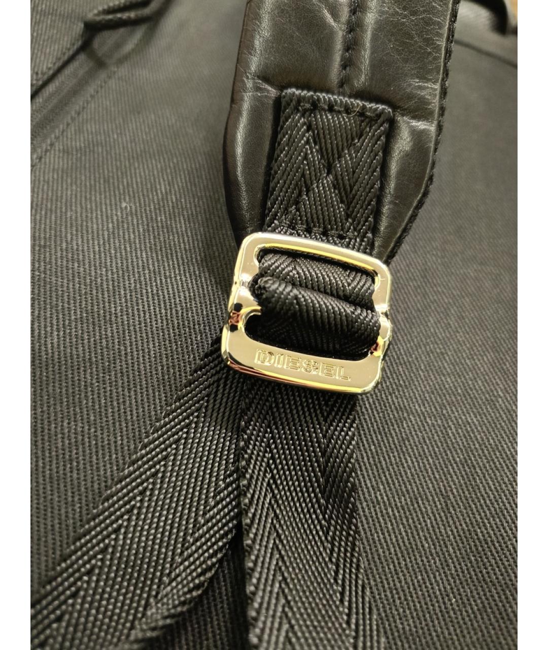 DIESEL Черный кожаный рюкзак, фото 6