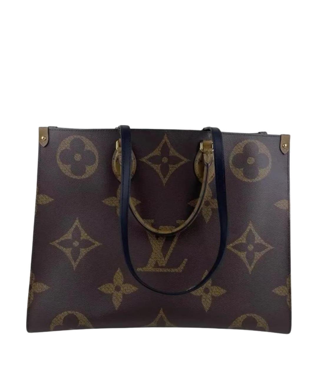 LOUIS VUITTON Коричневая кожаная сумка тоут, фото 1