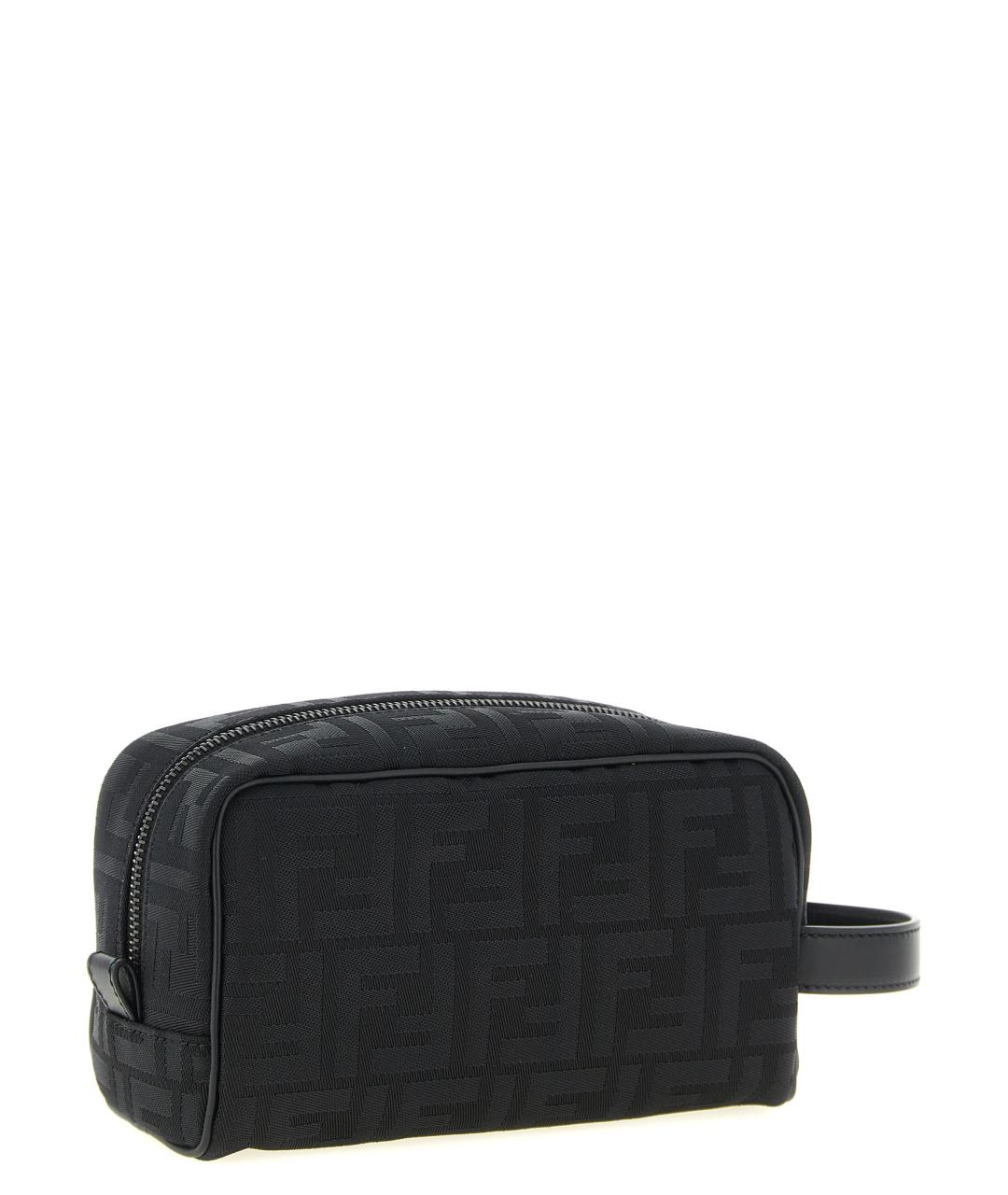 FENDI Черная синтетическая барсетка, фото 2