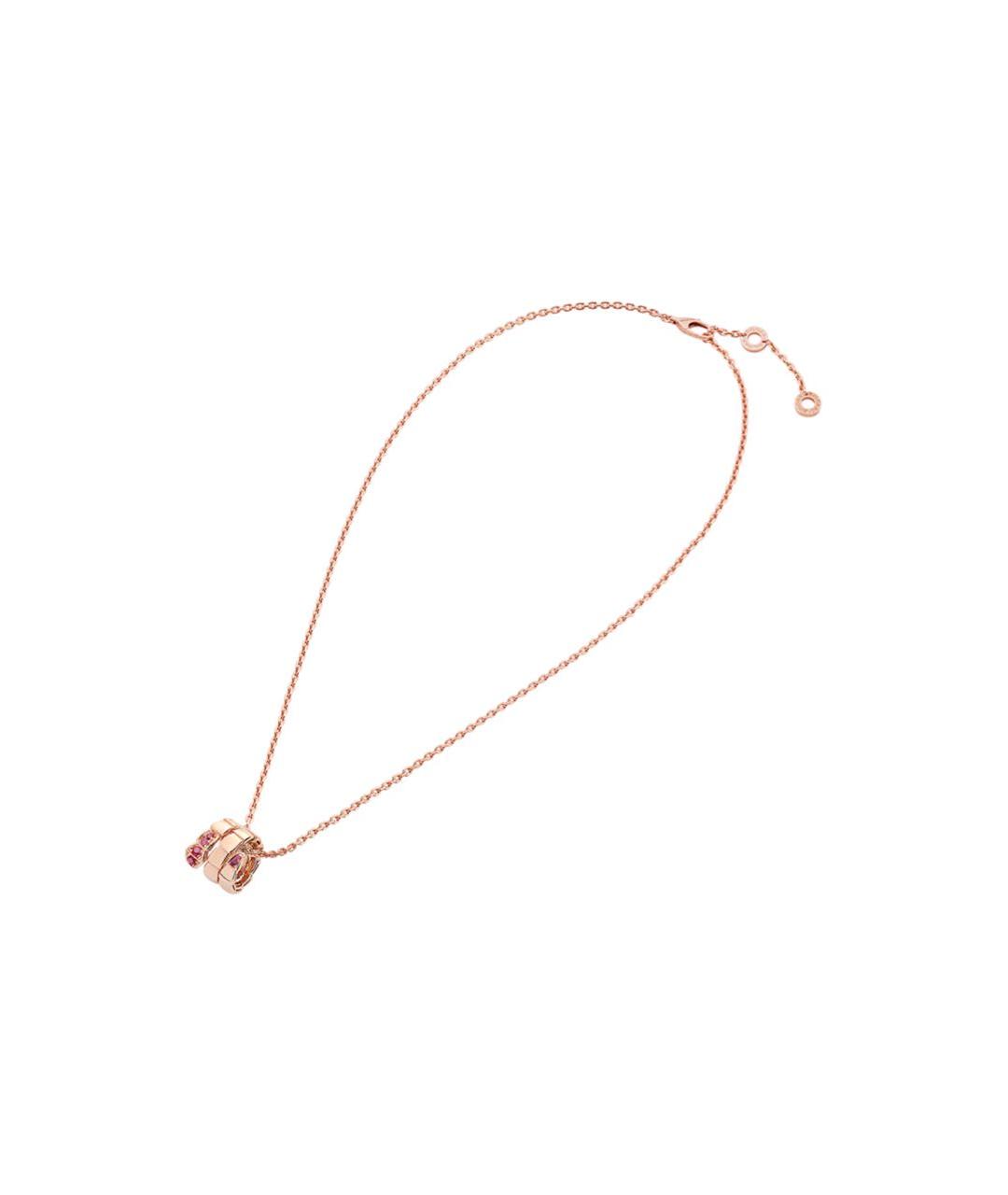 BVLGARI Бежевая подвеска из розового золота, фото 2
