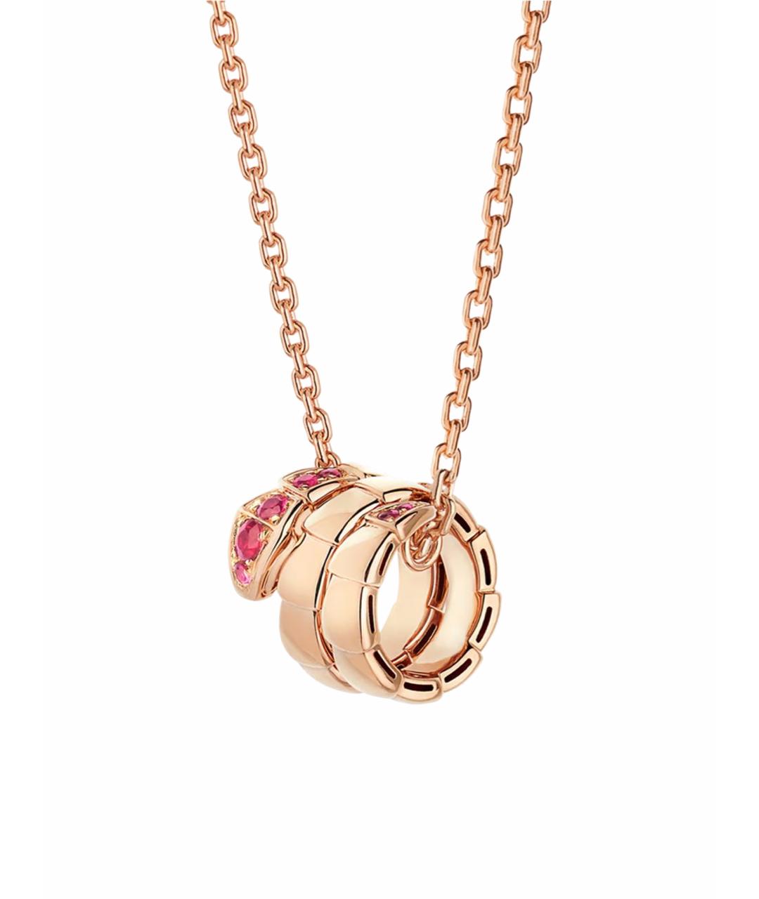 BVLGARI Бежевая подвеска из розового золота, фото 1