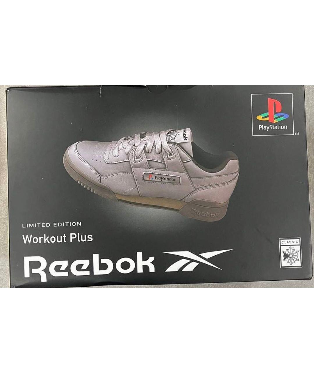 REEBOK Серые кожаные низкие кроссовки / кеды, фото 7