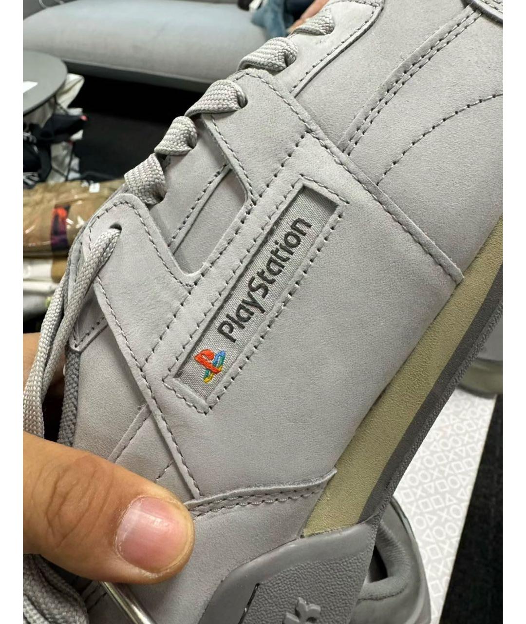 REEBOK Серые кожаные низкие кроссовки / кеды, фото 6