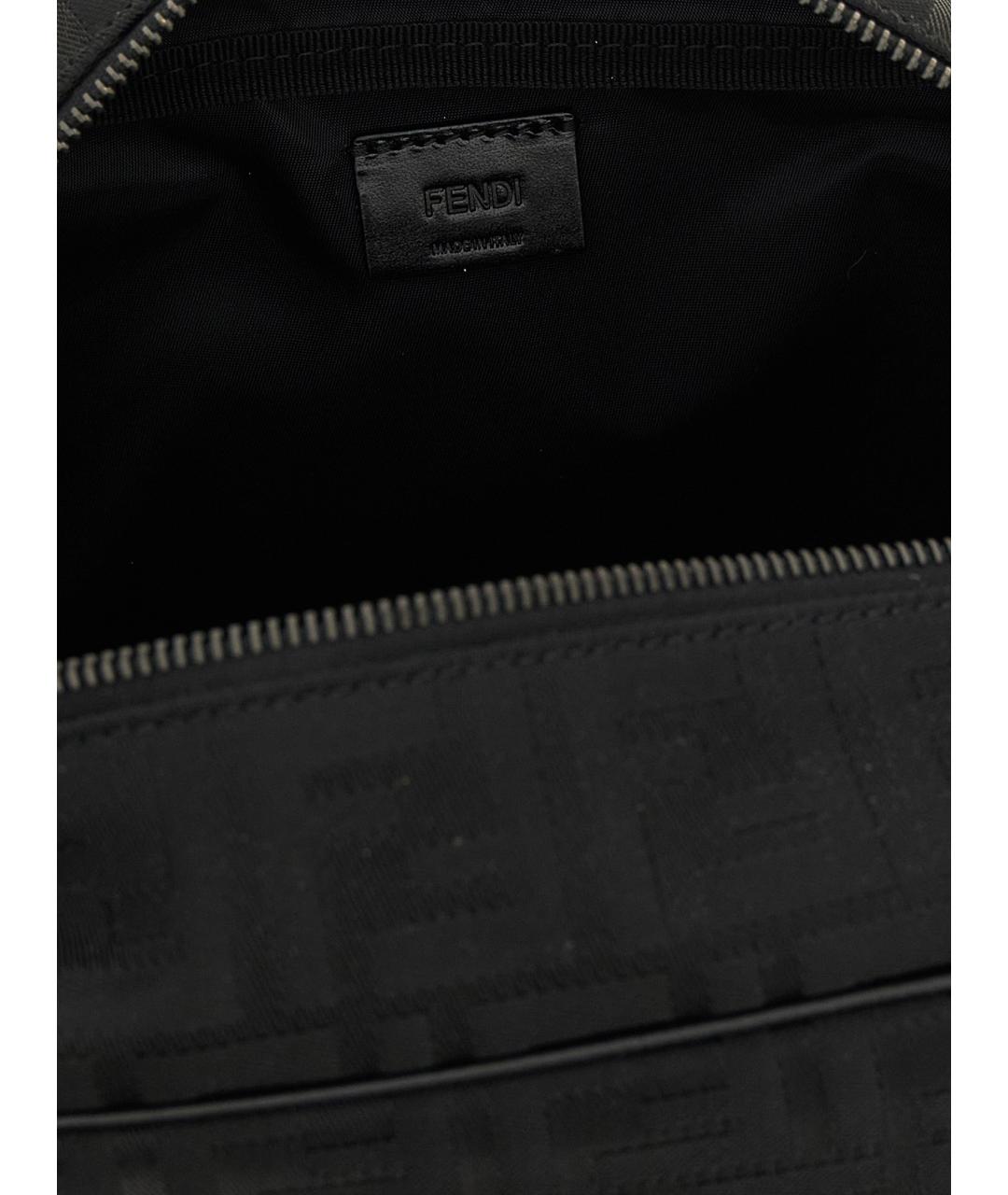 FENDI Черная синтетическая барсетка, фото 4