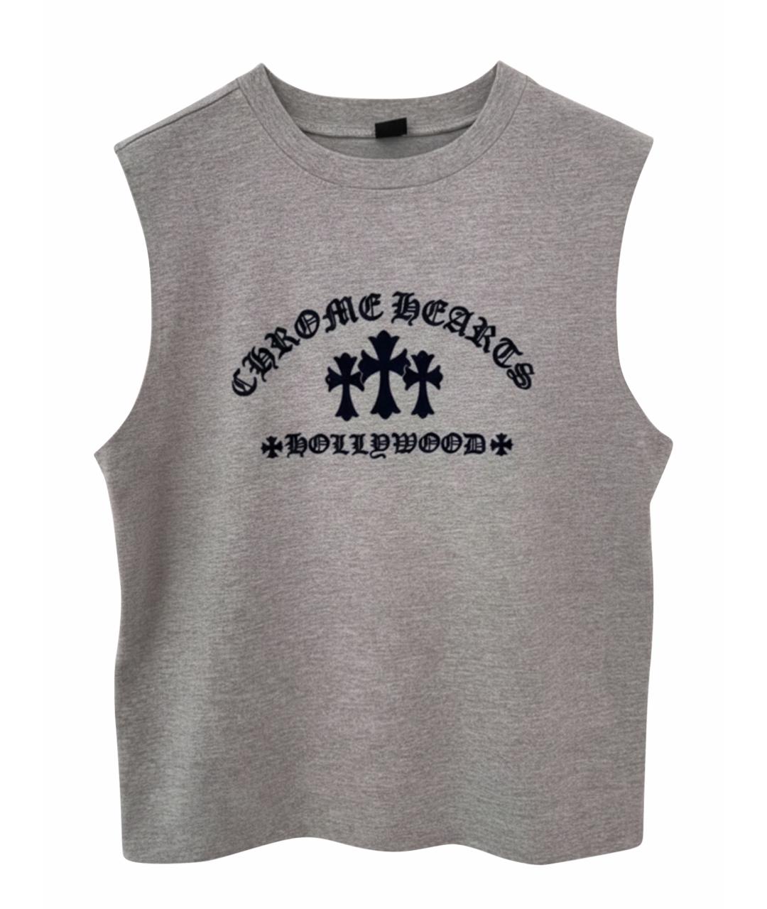 CHROME HEARTS Серая майка, фото 1