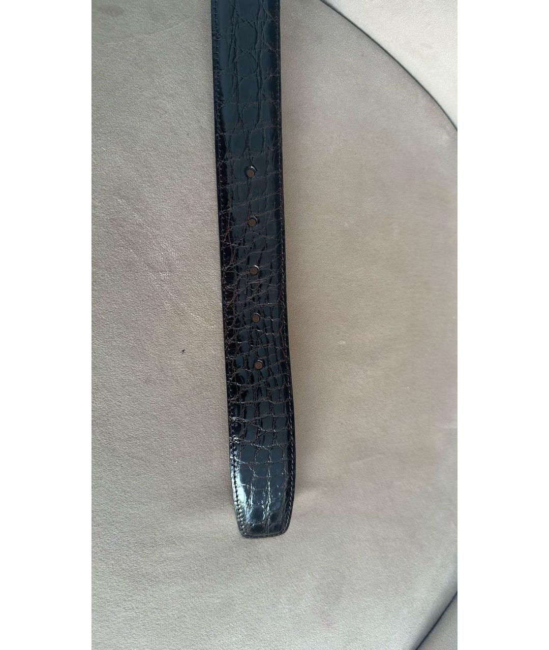 FRATELLI ROSSETTI Коричневый ремень из экзотической кожи, фото 5