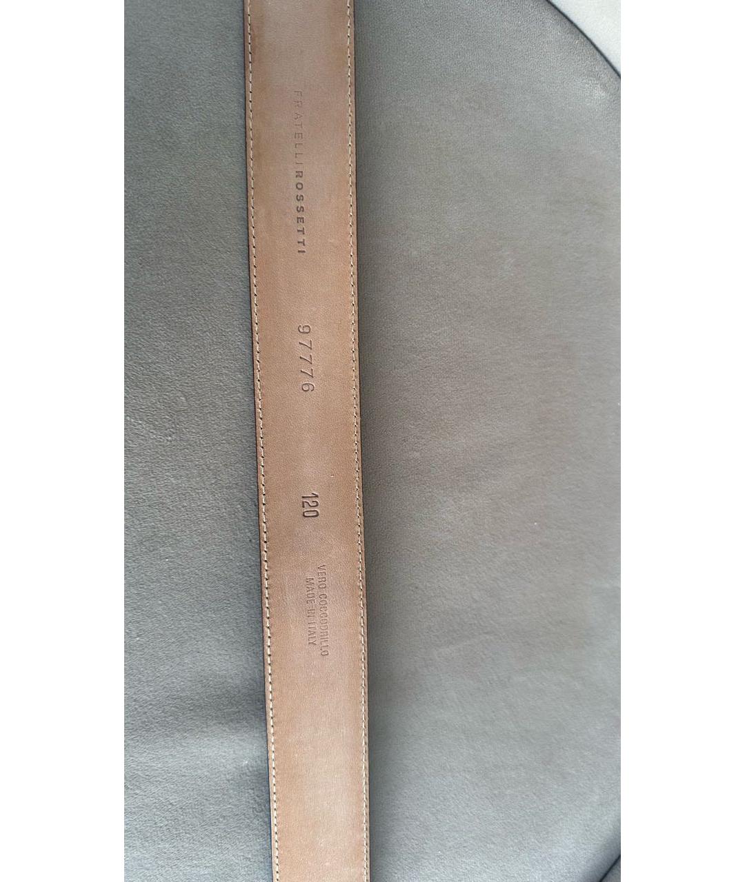 FRATELLI ROSSETTI Коричневый ремень из экзотической кожи, фото 3