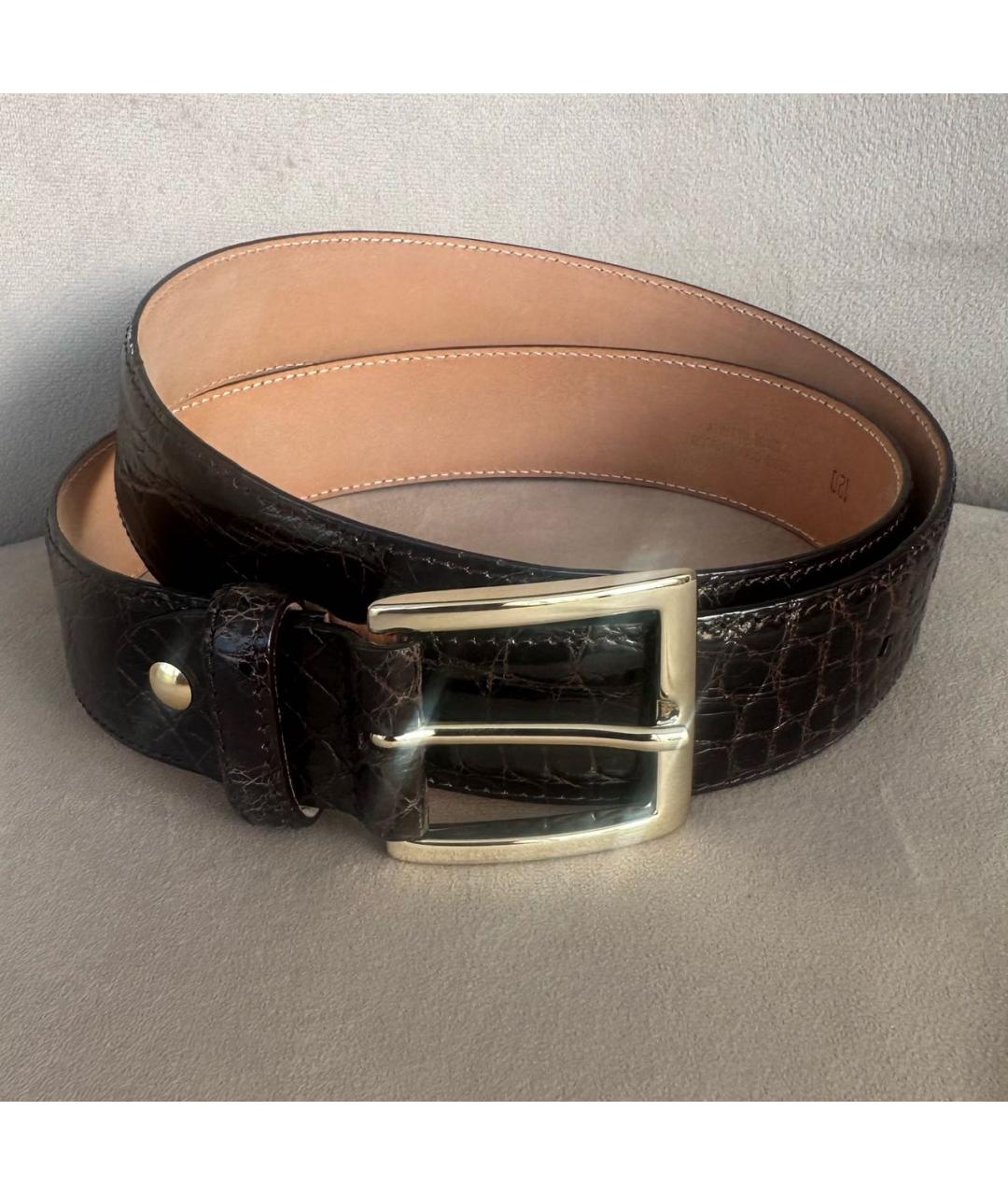 FRATELLI ROSSETTI Коричневый ремень из экзотической кожи, фото 6