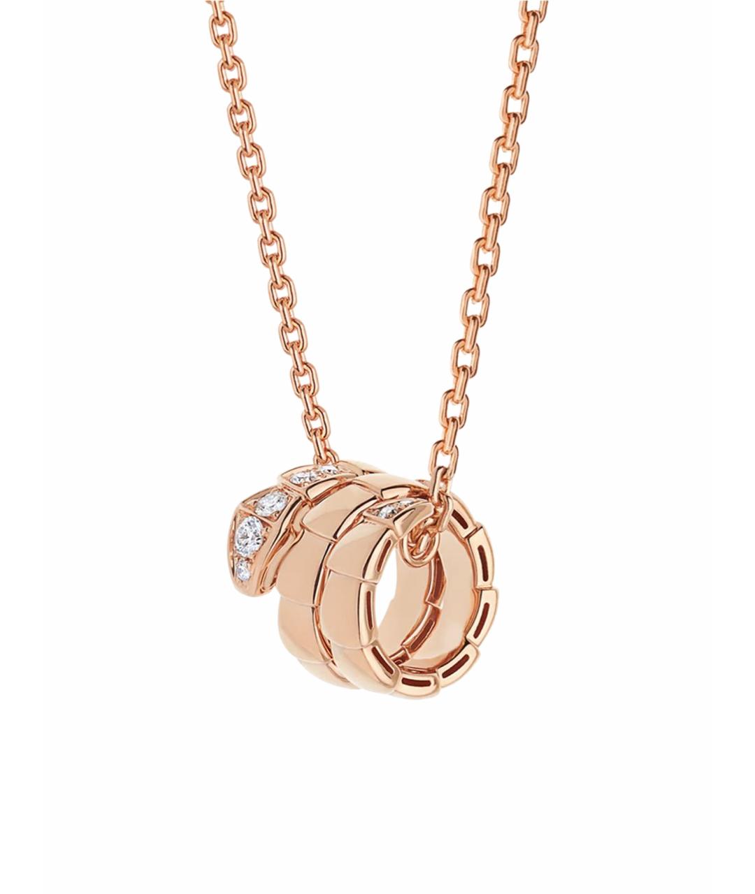 BVLGARI Бежевая подвеска из розового золота, фото 1