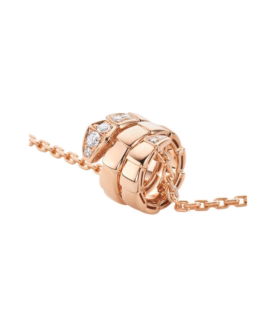 BVLGARI Бежевая подвеска из розового золота, фото 3