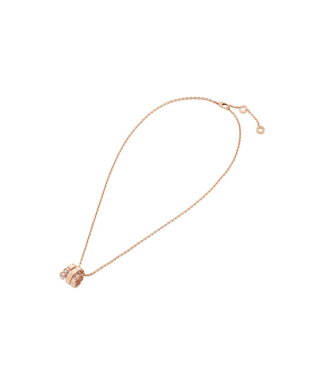 BVLGARI Бежевая подвеска из розового золота, фото 2