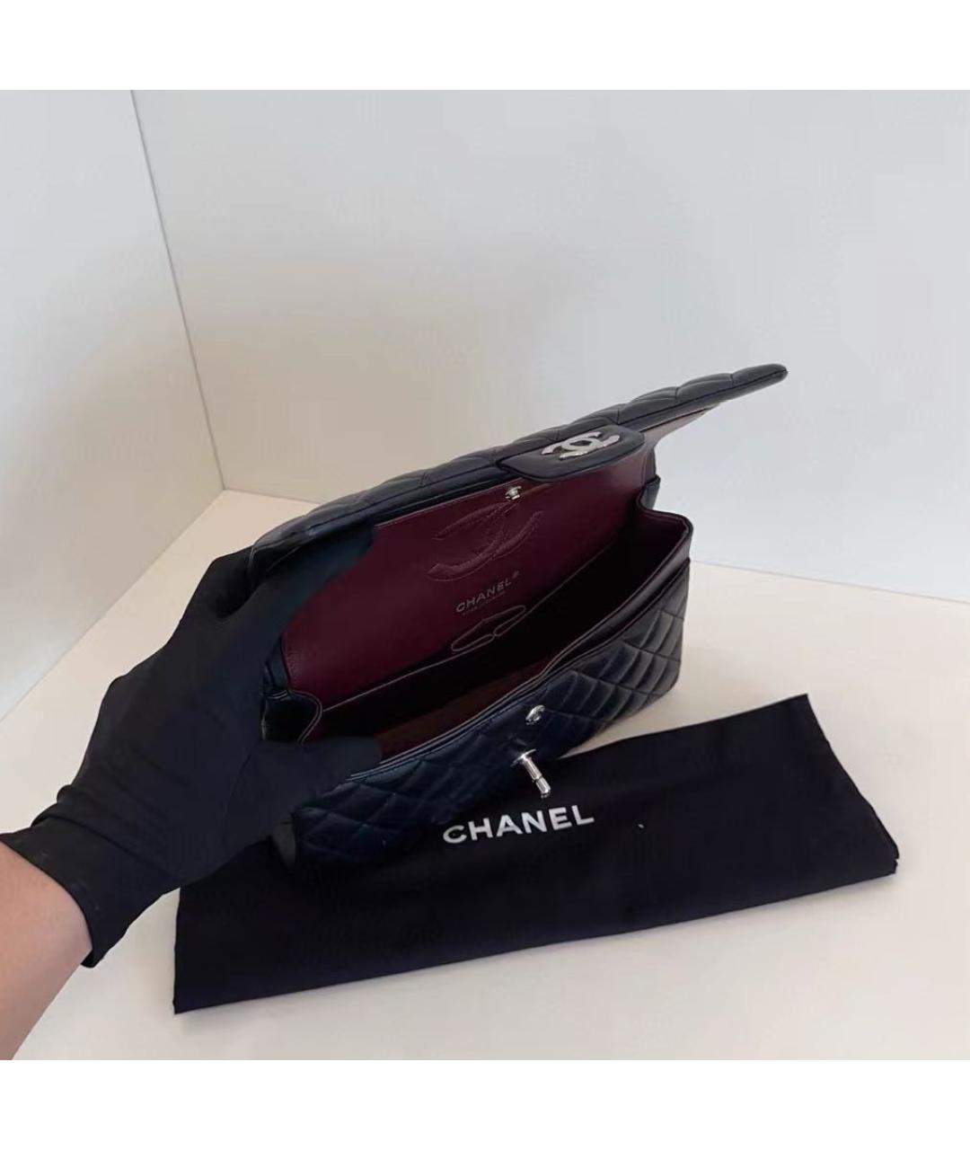 CHANEL Черная кожаная сумка через плечо, фото 8