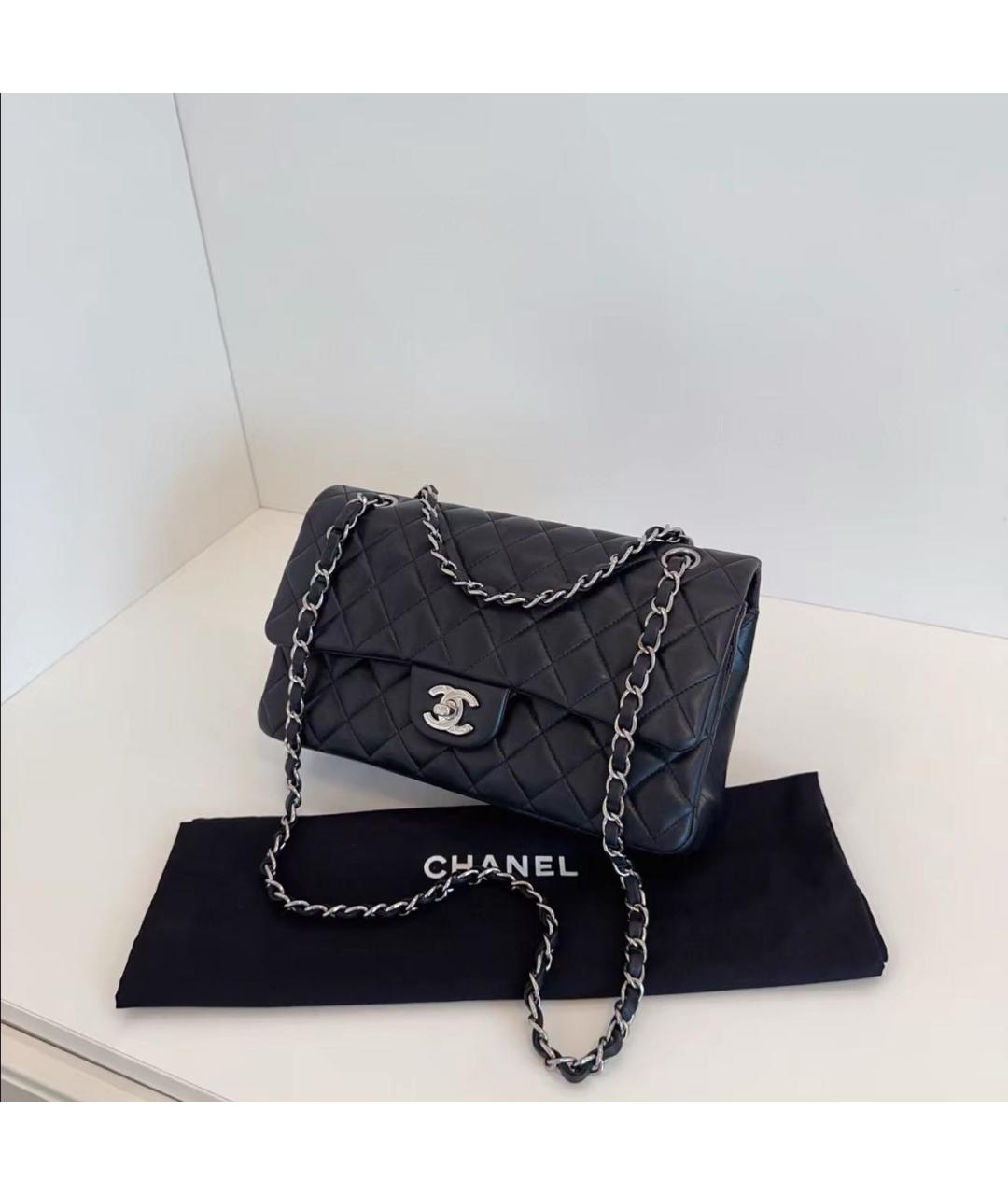 CHANEL Черная кожаная сумка через плечо, фото 3