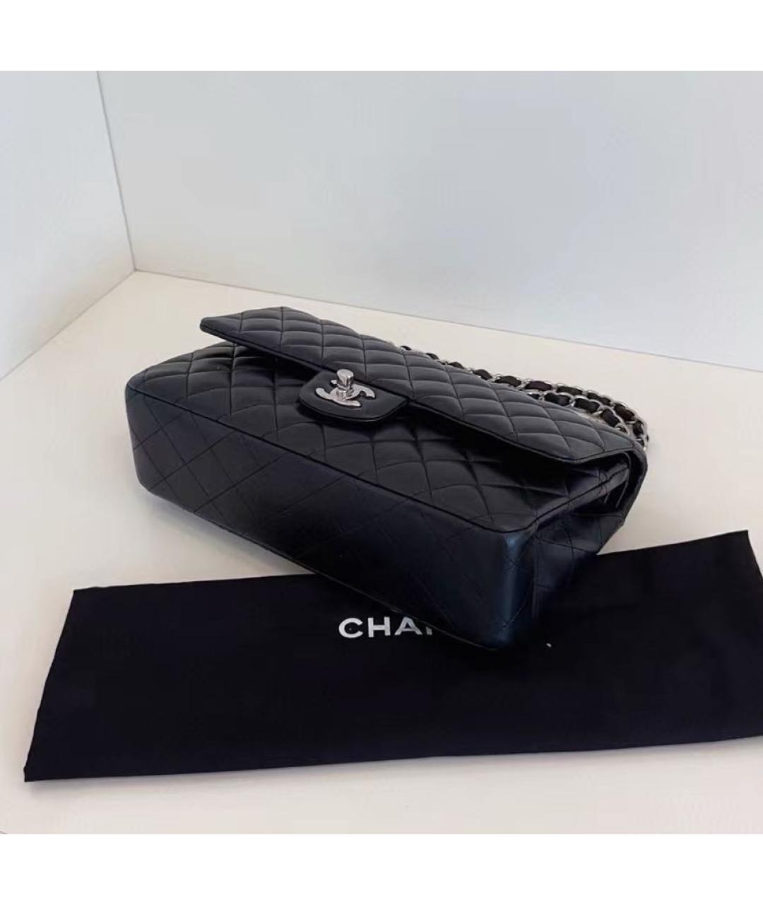 CHANEL Черная кожаная сумка через плечо, фото 6