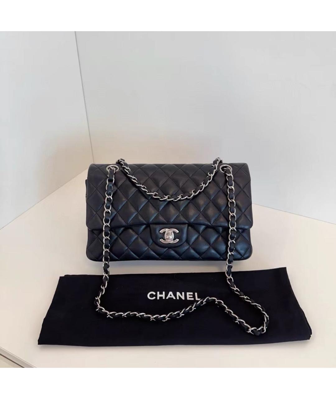 CHANEL Черная кожаная сумка через плечо, фото 9