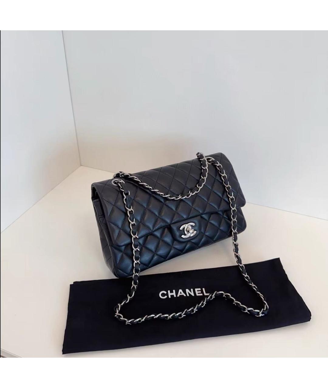 CHANEL Черная кожаная сумка через плечо, фото 4