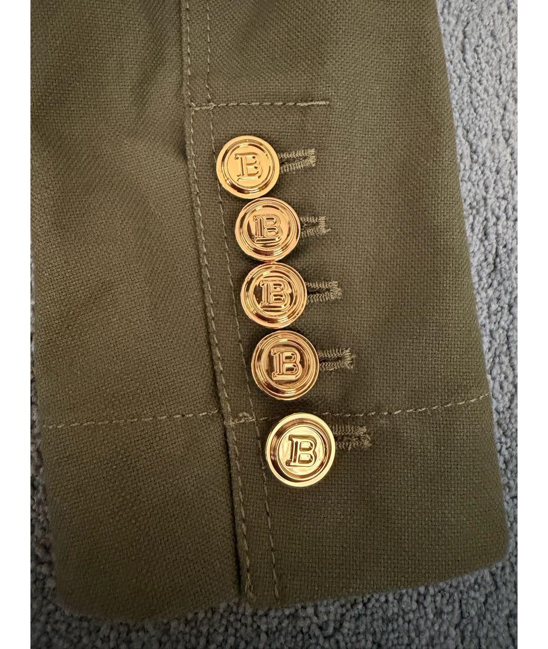 BALMAIN Хаки деним костюм с брюками, фото 4