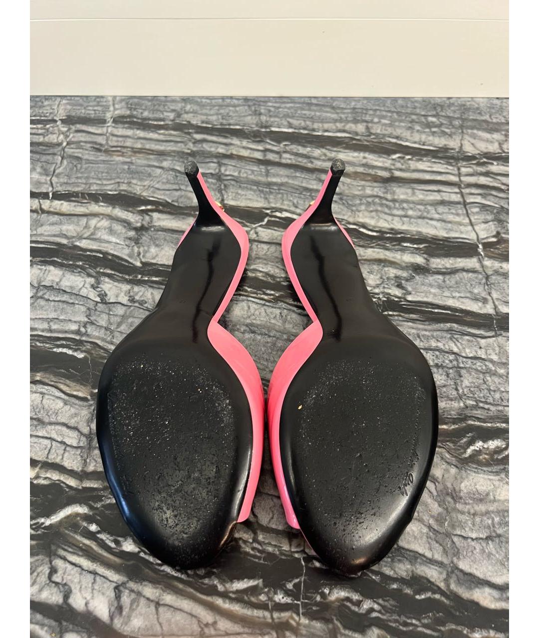 DOLCE&GABBANA Розовые мюли из лакированной кожи, фото 5